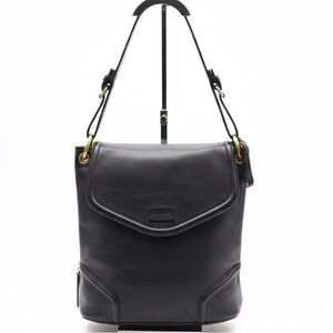 THE TREND Black Leather Shoulder Bag
